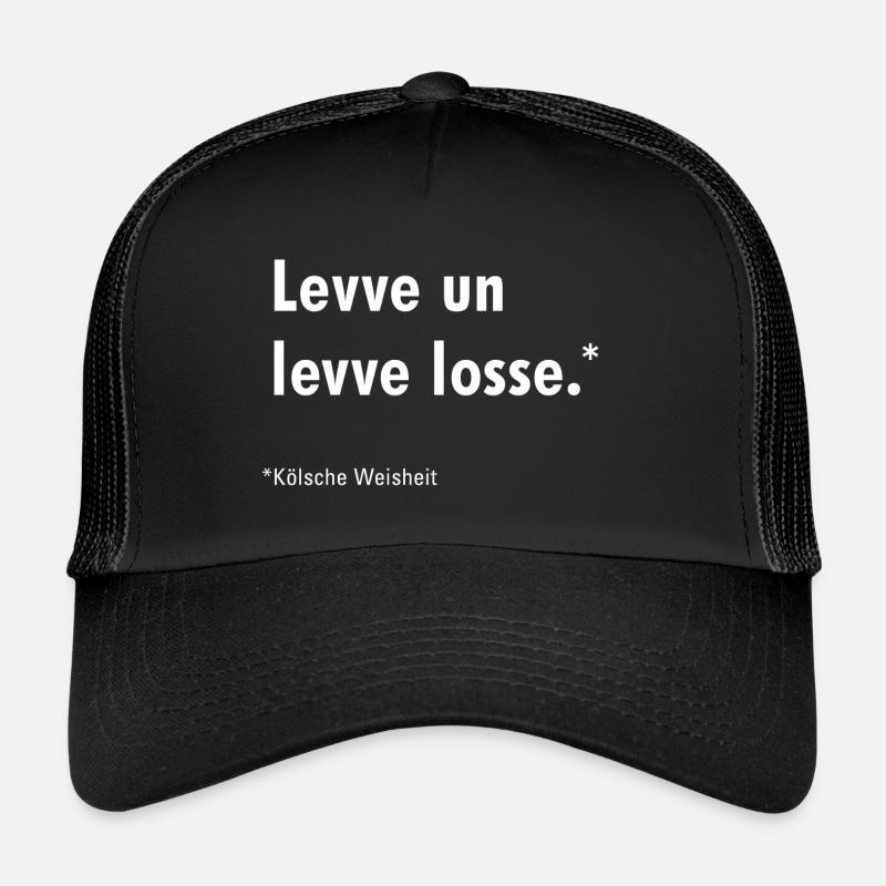 Levve un levve losse - Trucker Cap - black/black
