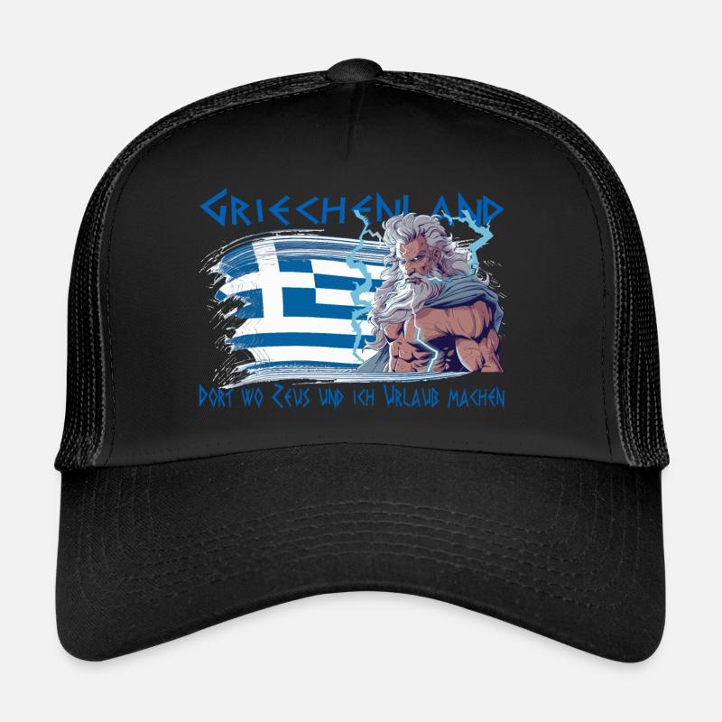 La Grèce, où Zeus et moi sommes en vacances Casquette trucker 