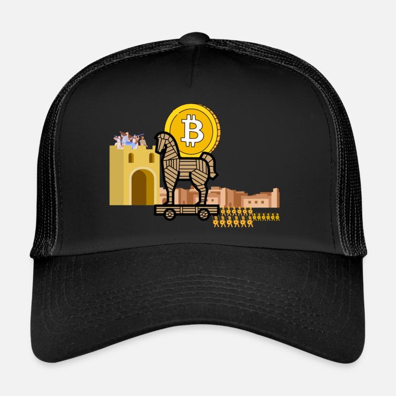 "Bitcoin Trojan: Ancient Crypto Invasion"|BTC gift Trucker Cap