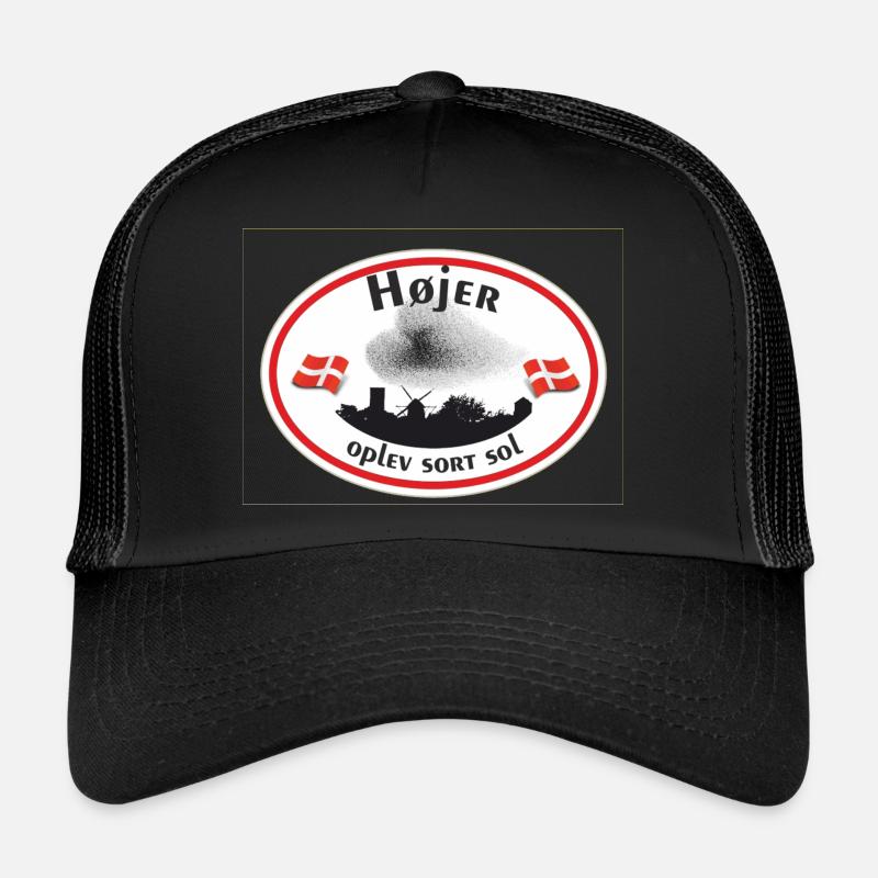 Hemd Schwarz Sonne Trucker Cap