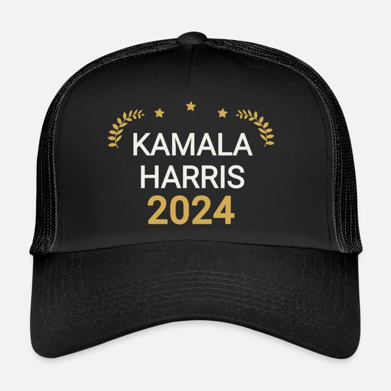 Kamala Harris for President 2024 - Trucker Cap - Schwarz/Schwarz