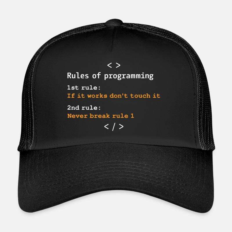 Règles de programmation Casquette trucker 