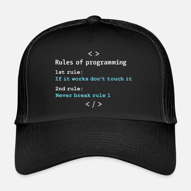 Règles de programmation Casquette trucker 