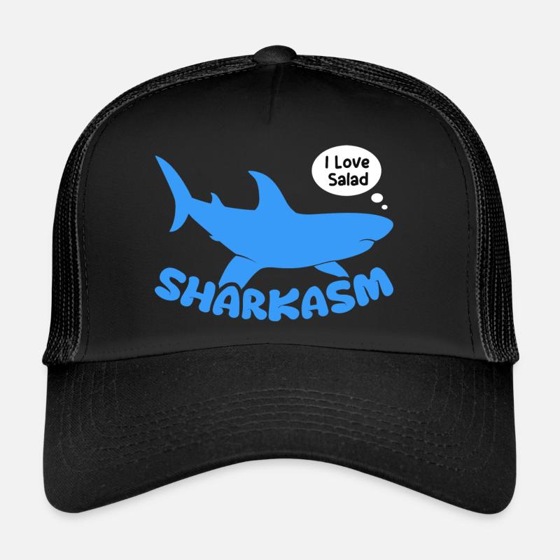 Sharkasm Marine Predator Great White Shark Trucker Cap