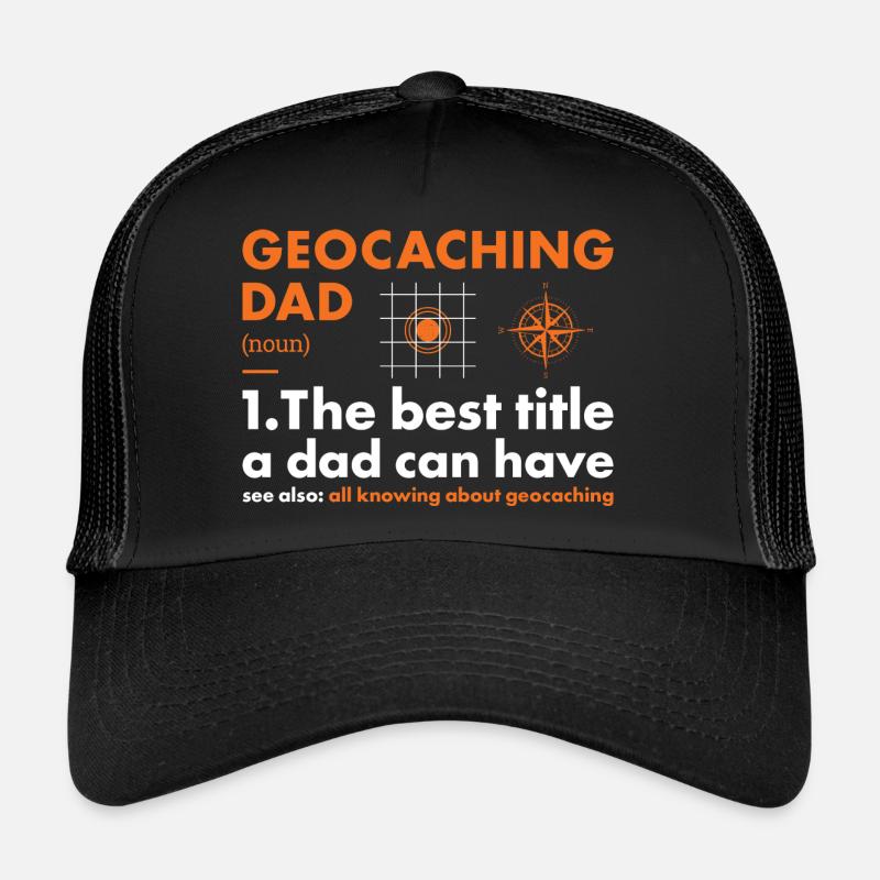 Geocacher Dad Définition Geocaching Casquette trucker 