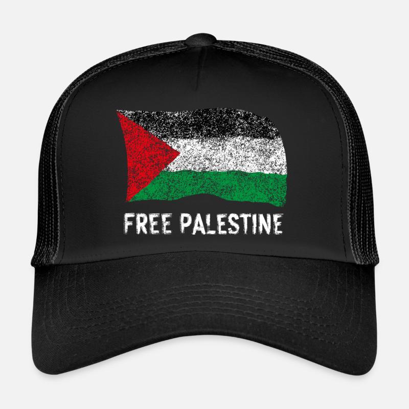 Freies Palästina - Trucker Cap - Schwarz/Schwarz