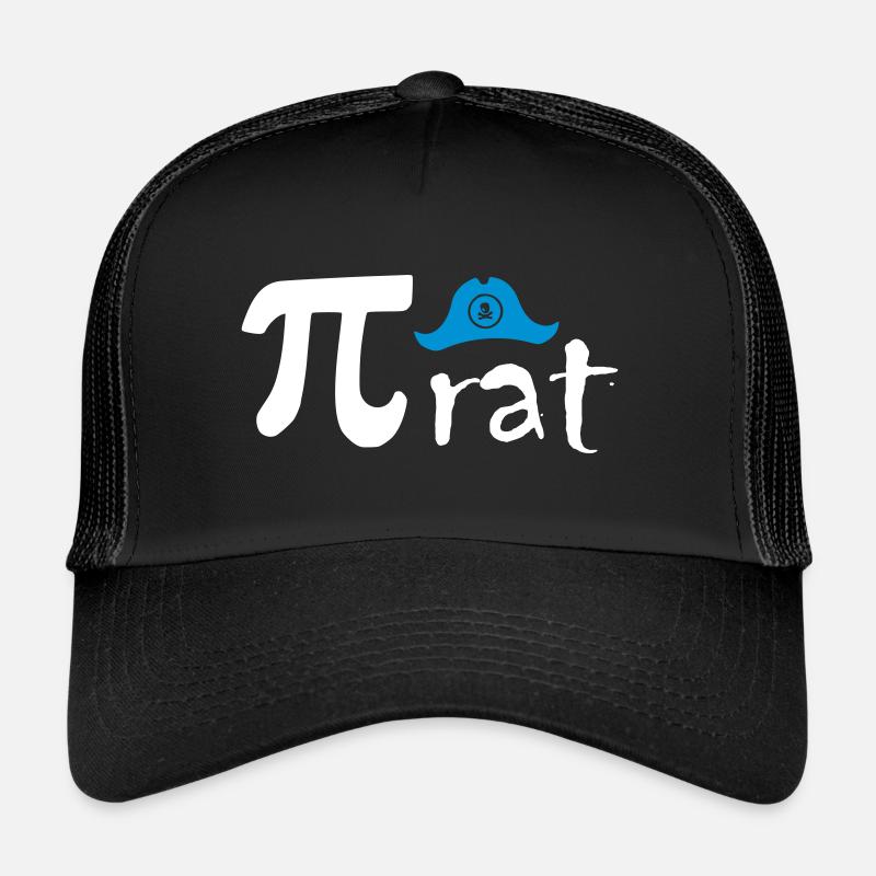 Pirat Pi rat - Trucker Cap - Schwarz/Schwarz