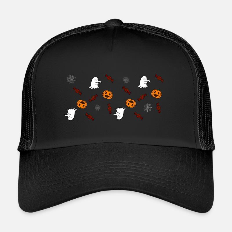 Cute Halloween Pattern Ghosts, Pumpkins, Candies Trucker Cap