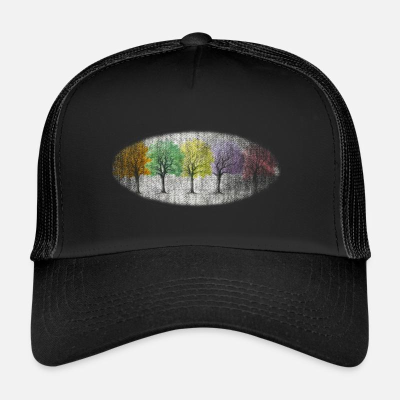 colorful winter forest winter forest Trucker Cap