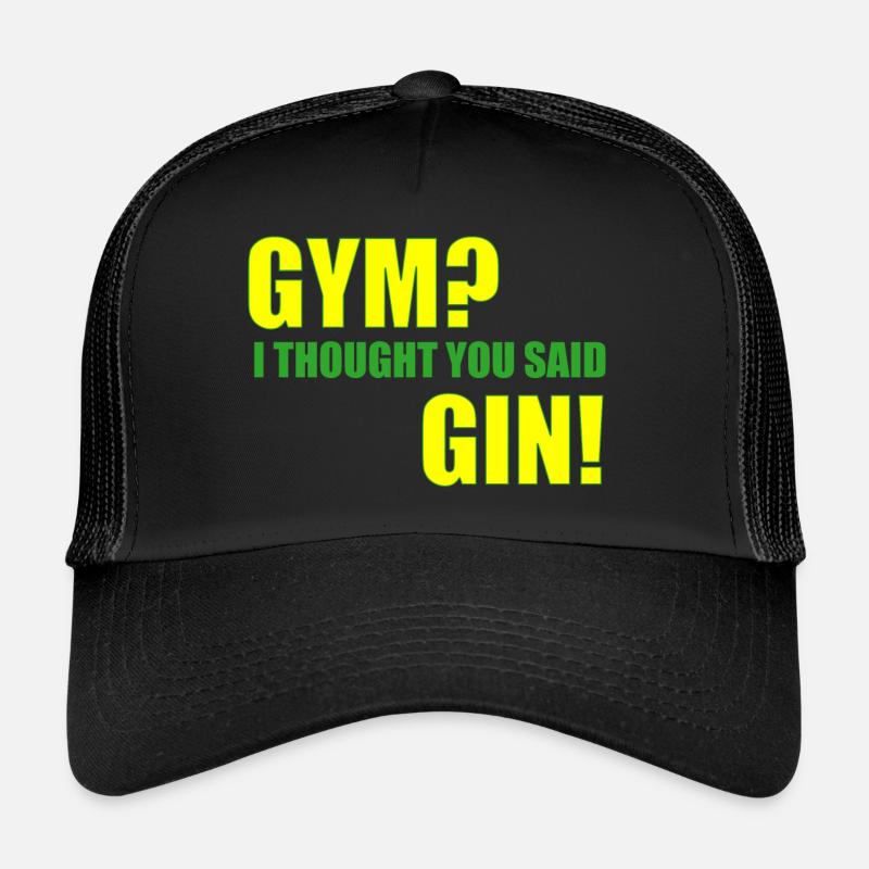 Gym? Gin! Lustiges Sport Design Trucker Cap