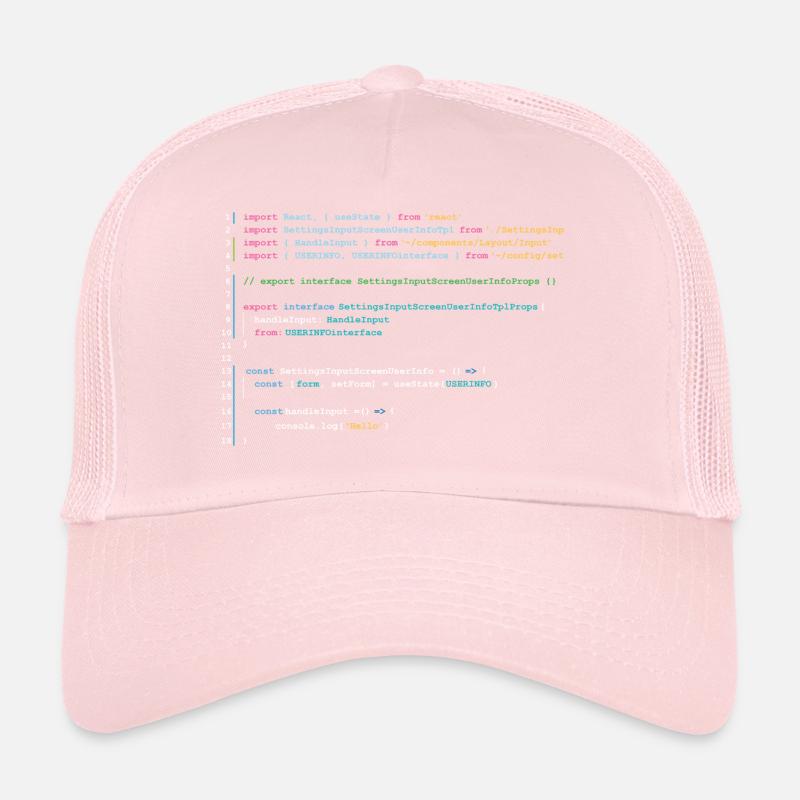Code des programmeurs dans React Casquette trucker 