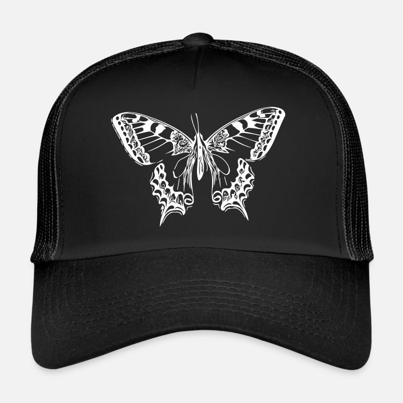 Papillon élégant - Casquette trucker  - noir/noir