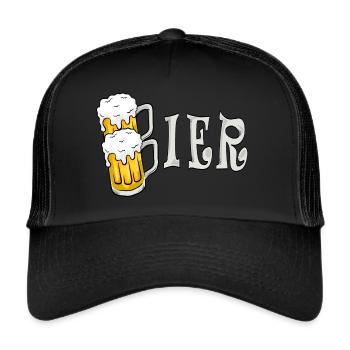 Zeit für Bier - Trucker Cap - Schwarz/Schwarz - Vorne