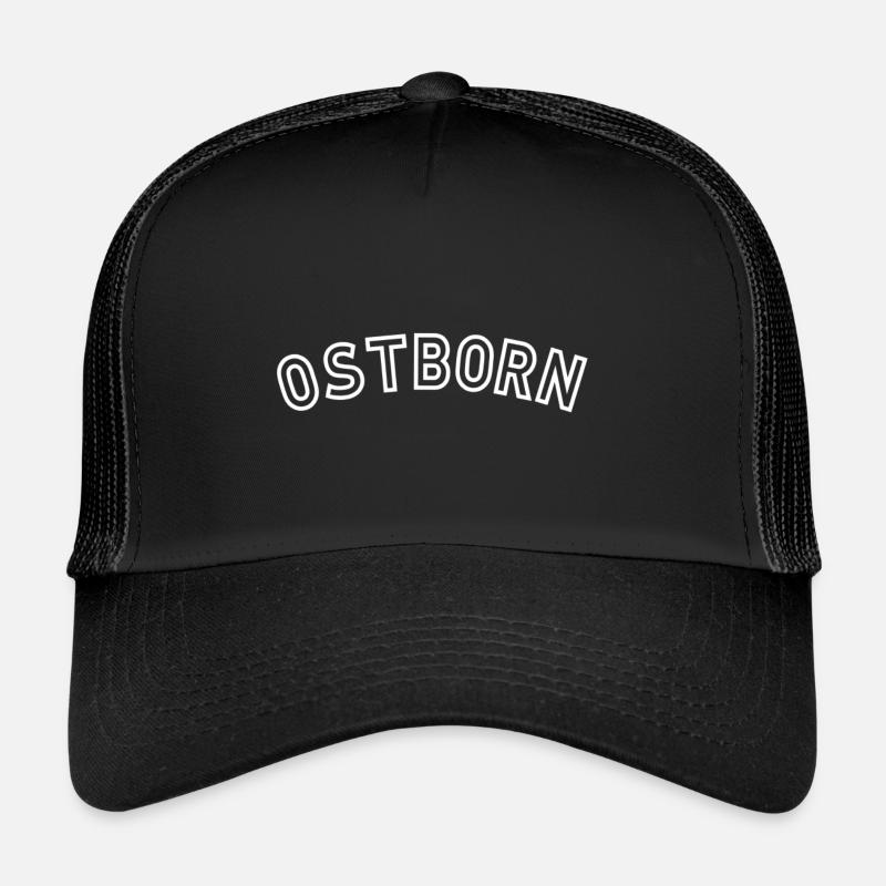 Ostborn - Born in GDR. - Trucker Cap - Schwarz/Schwarz