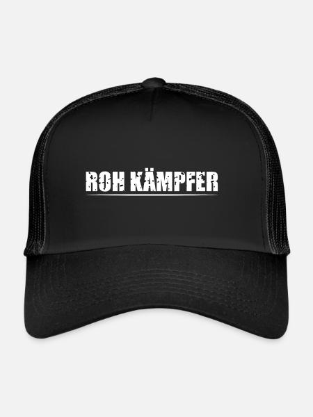 Roh Kämpfer - Trucker Cap - Schwarz/Schwarz