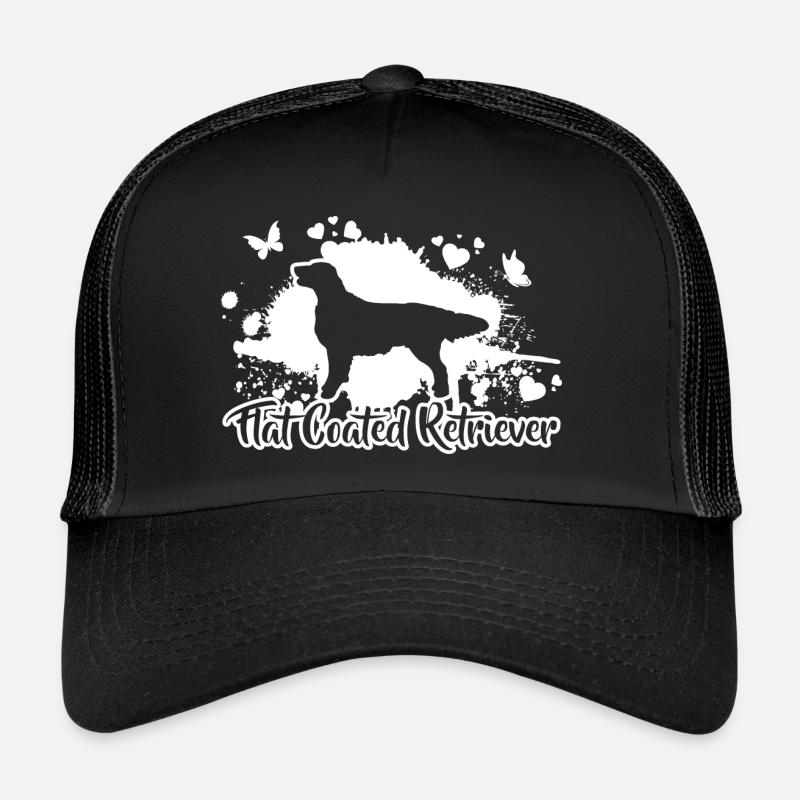 FLAT COATED RETRIEVER Hunde Mama Hund Wilsigns - Trucker Cap - Schwarz/Schwarz