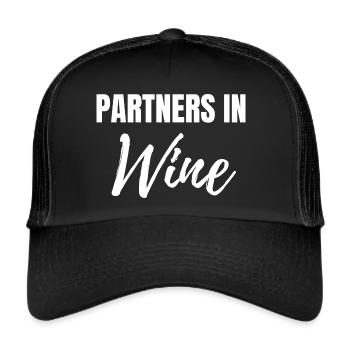 Partenaires dans le vin - Casquette trucker  - noir/noir - Devant