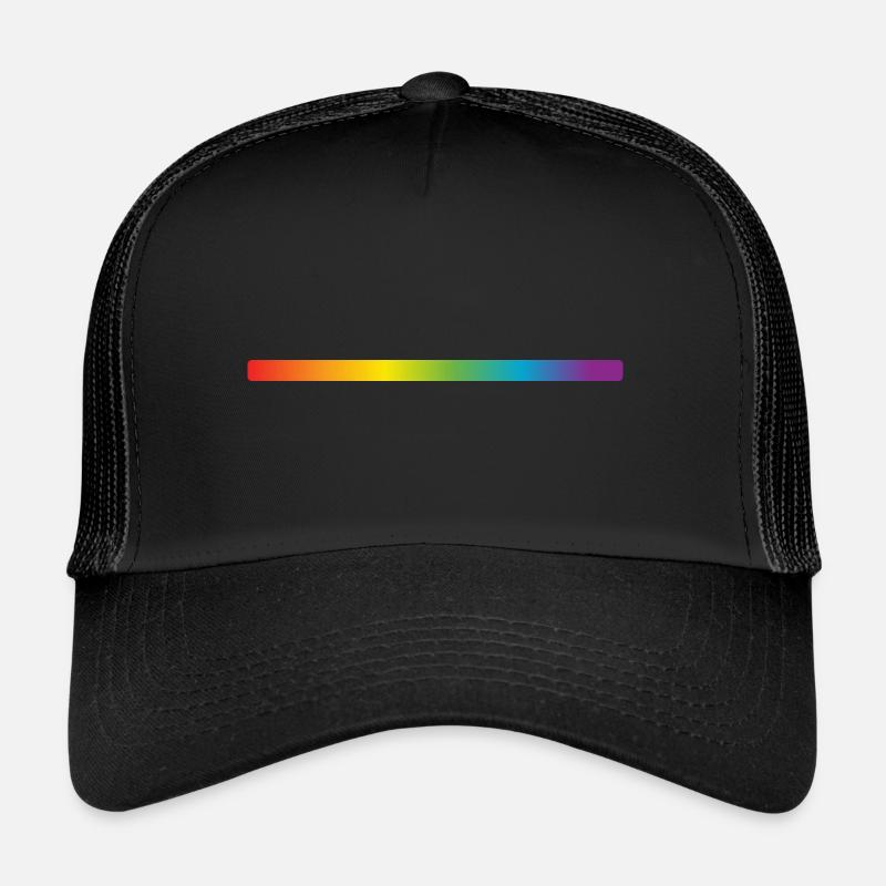 00503 LGTBI line rainbow Trucker Cap