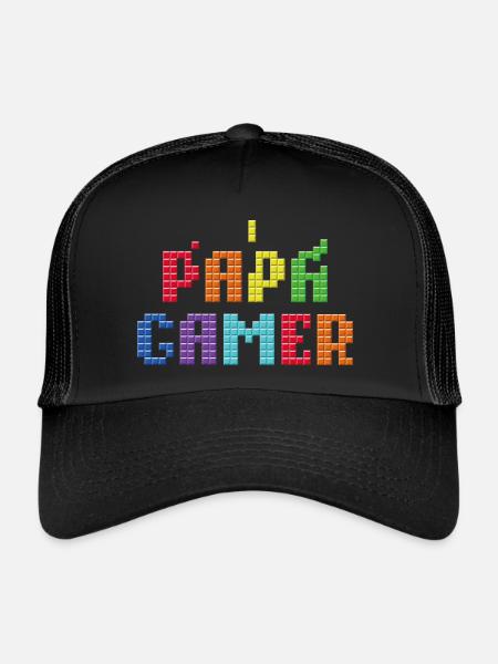 Dad gamer - Trucker Cap - black/black - Front