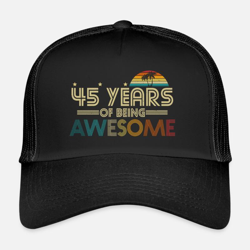 45e anniversaire idée cadeau 45 ans Casquette trucker 