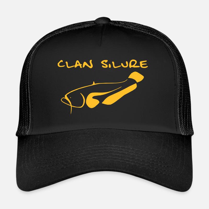 Clan Silure Wear - Design Classic Orange - Trucker Cap - Schwarz/Schwarz