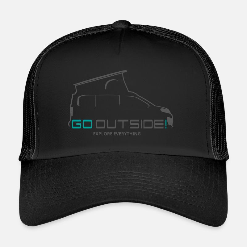 Cadeau de camping-car - Sortez / Explorez tout Casquette trucker 
