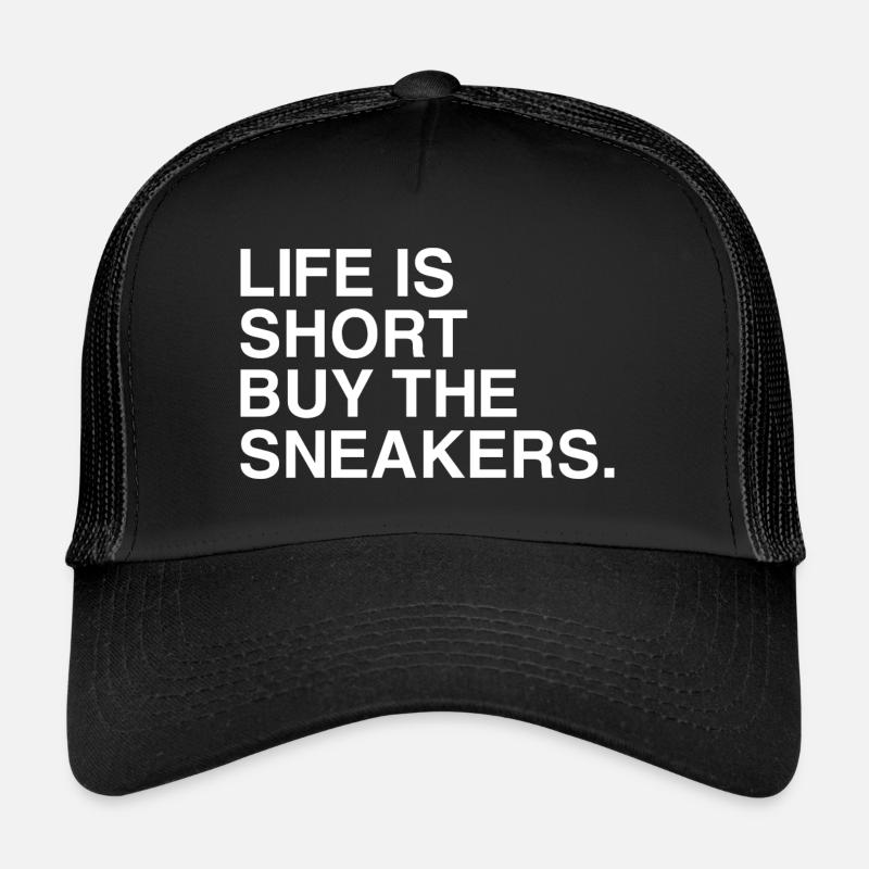 Sneaker Turnschuhe Turnschuh - Trucker Cap - Schwarz/Schwarz
