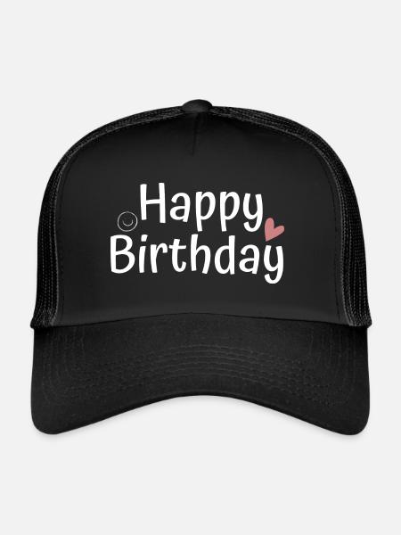 Happy birthday - Trucker Cap - Schwarz/Schwarz