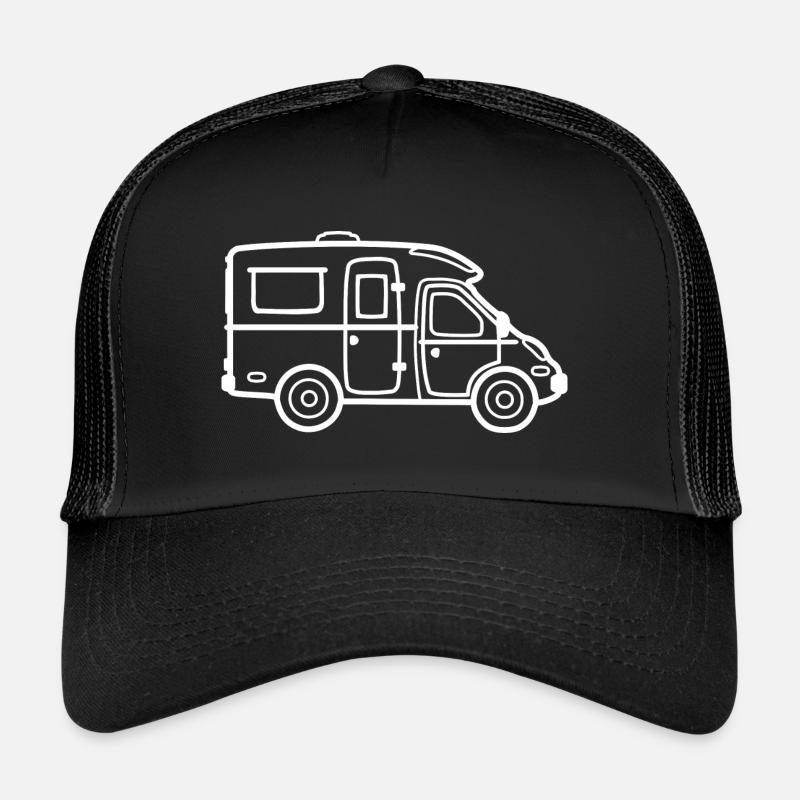 Wohnmobil Teilintergiert - Kontur weiß Trucker Cap