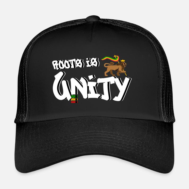Les racines, c’est l’unité - Casquette trucker - noir/noir