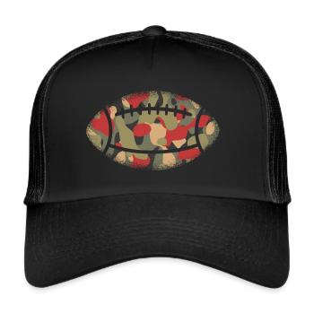 Football américain Ballon Garçons Football masculin - Casquette trucker  - noir/noir - Devant