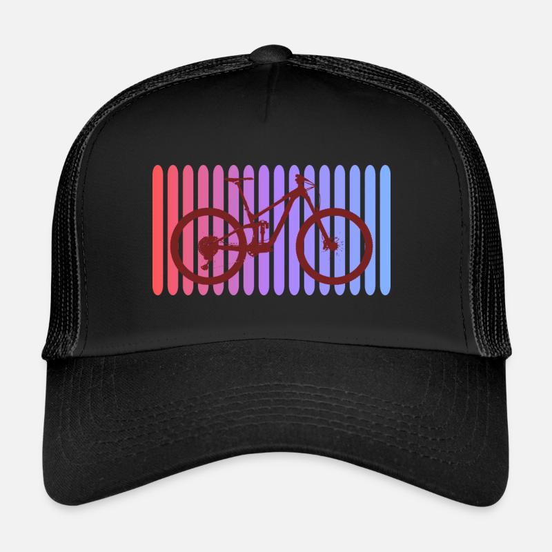 Mountainbike - Trucker Cap - Schwarz/Schwarz
