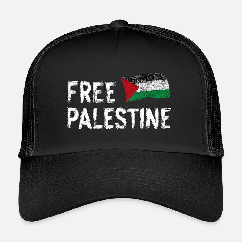 Palestine libre - Casquette trucker  - noir/noir
