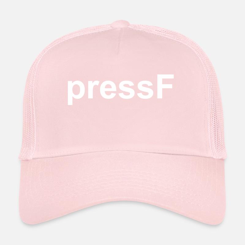 pressF Emote - Gaming Stream Chat Meme Trucker Cap