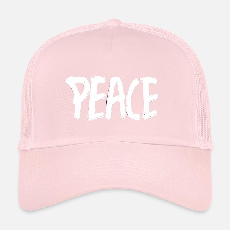 PEACE Blanc Pinceaux Casquette trucker 