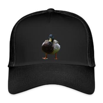 Eine einsame Ente - Trucker Cap - Schwarz/Schwarz - Vorne