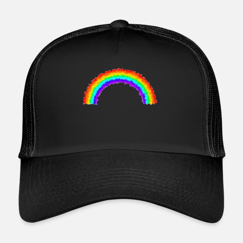 Regenbogen - Trucker Cap - Schwarz/Schwarz
