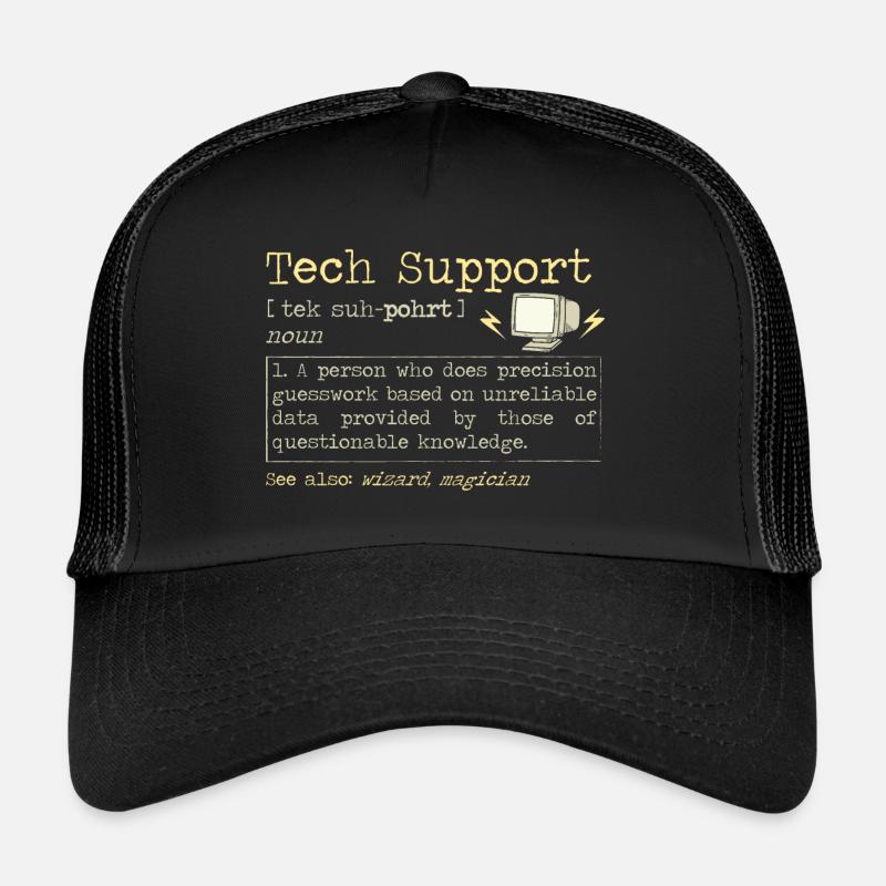 Tech Support | Ordinateur Helpdesk Technique Aide Casquette trucker 