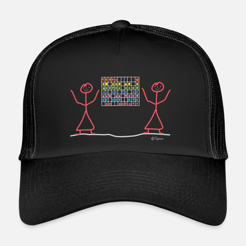 Gestion de projet Chiffres Scrum Stick, processus - Casquette trucker  - noir/noir