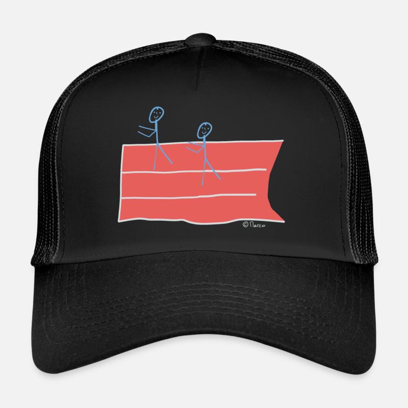 Läufer Strichmännchen, Wettkampf Sprint Sport Spaß Trucker Cap