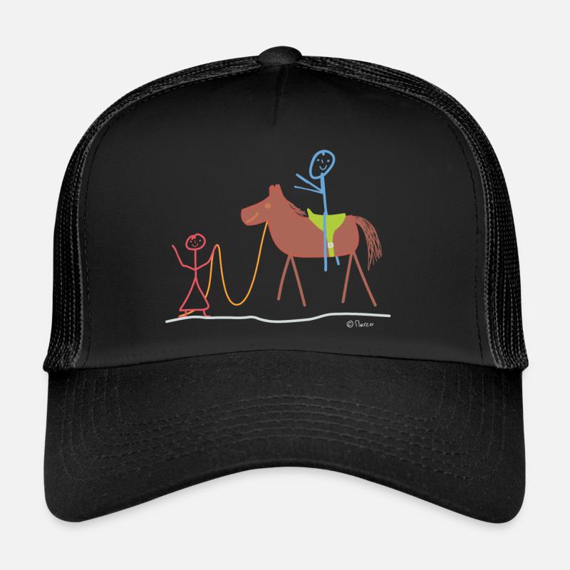 Professeur d’équitation Strichmänchen, Mme Pferd Ponny Hengst Casquette trucker 