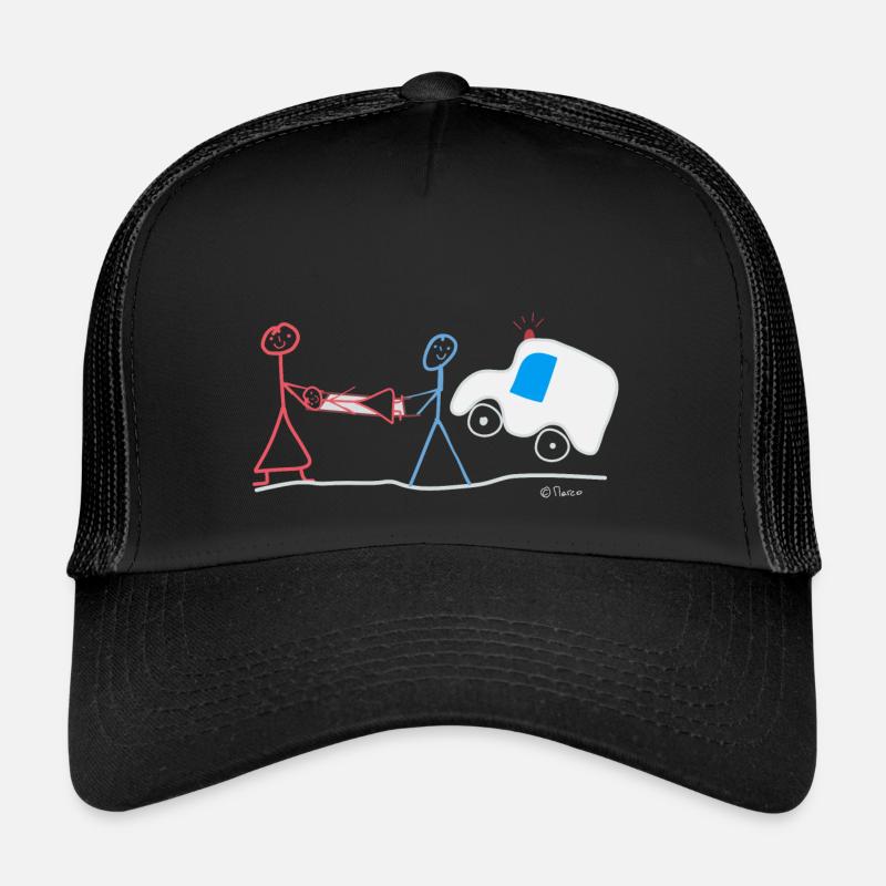 Rescue Stick Figure Emergency Emergency Doctor Deployment Trucker Cap