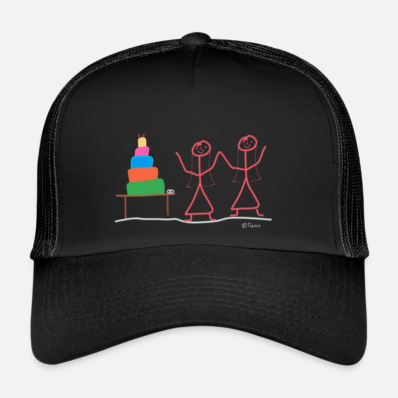 Acceptation chiffre de bâton égalité de mariage Casquette trucker 