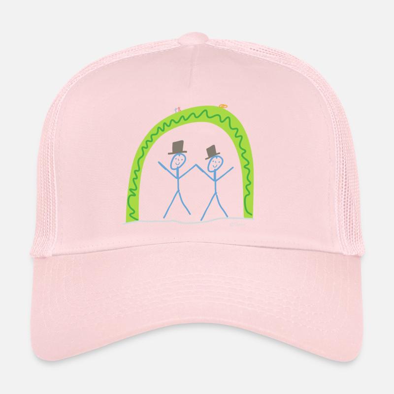 Homo Ehe Strichmännchen Gleichgeschlechtlich frei Trucker Cap