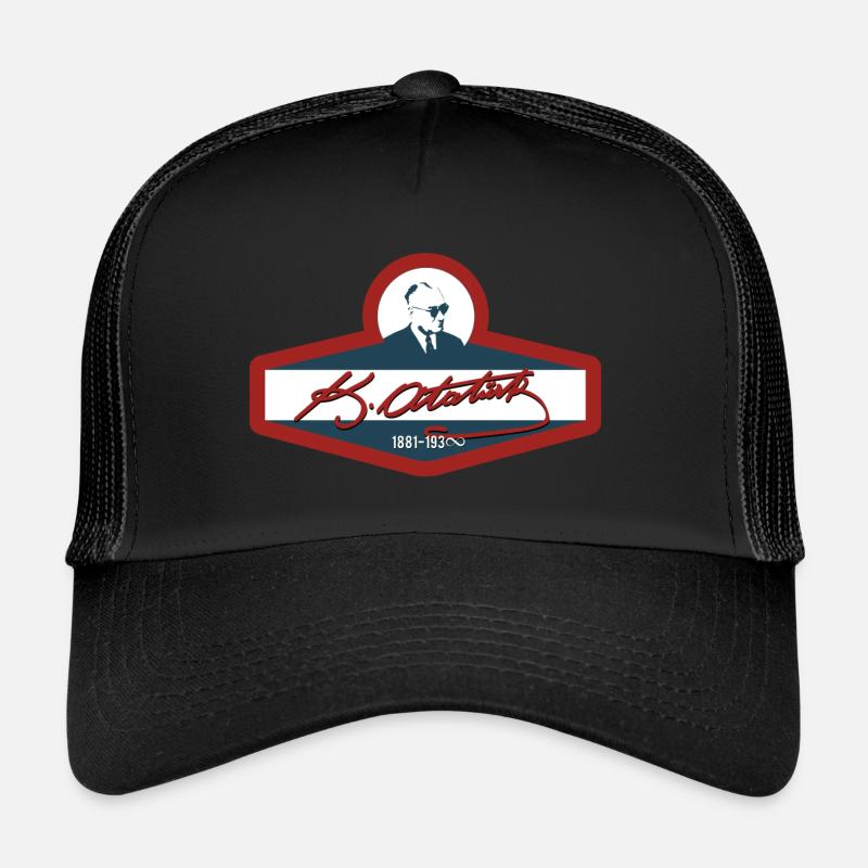 Ataturk retro - Trucker Cap - black/black