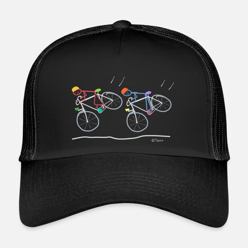 Course de vélo de route de Stickman, sport drôle Casquette trucker 