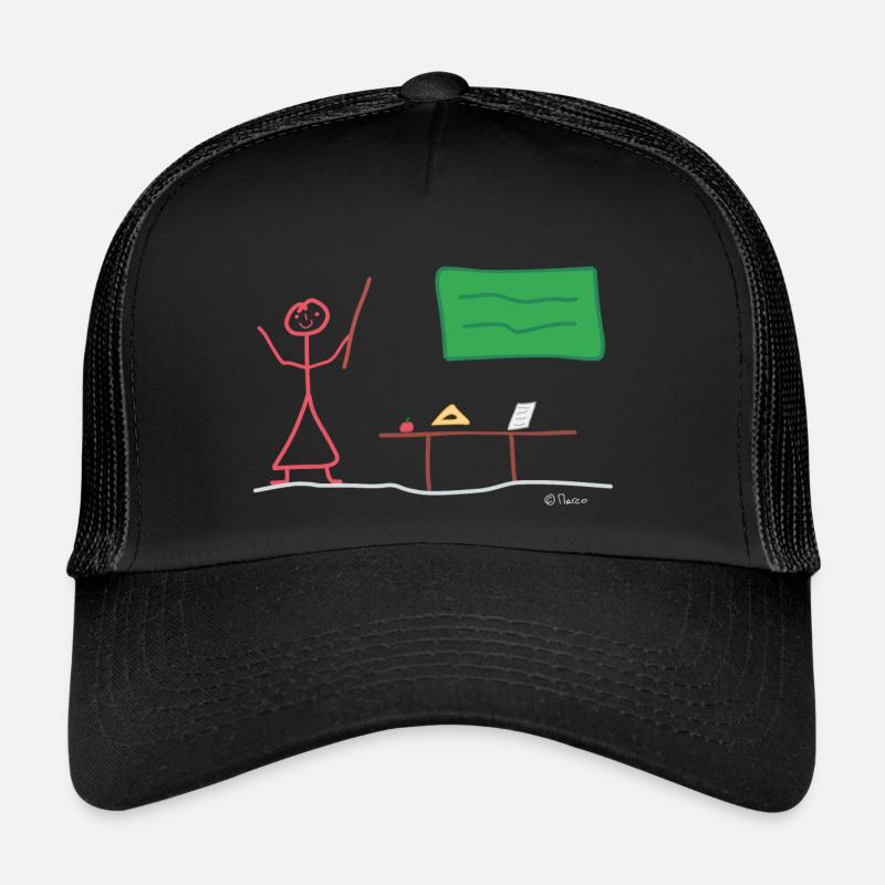 Teacher stick figure, teaching education profession Trucker Cap