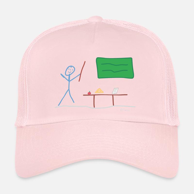 Teacher stickman, teaching school profession Trucker Cap