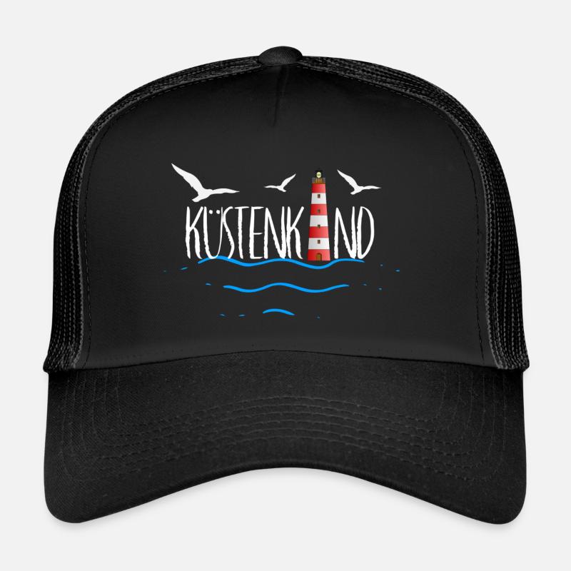 Küstenkind - Trucker Cap - Schwarz/Schwarz