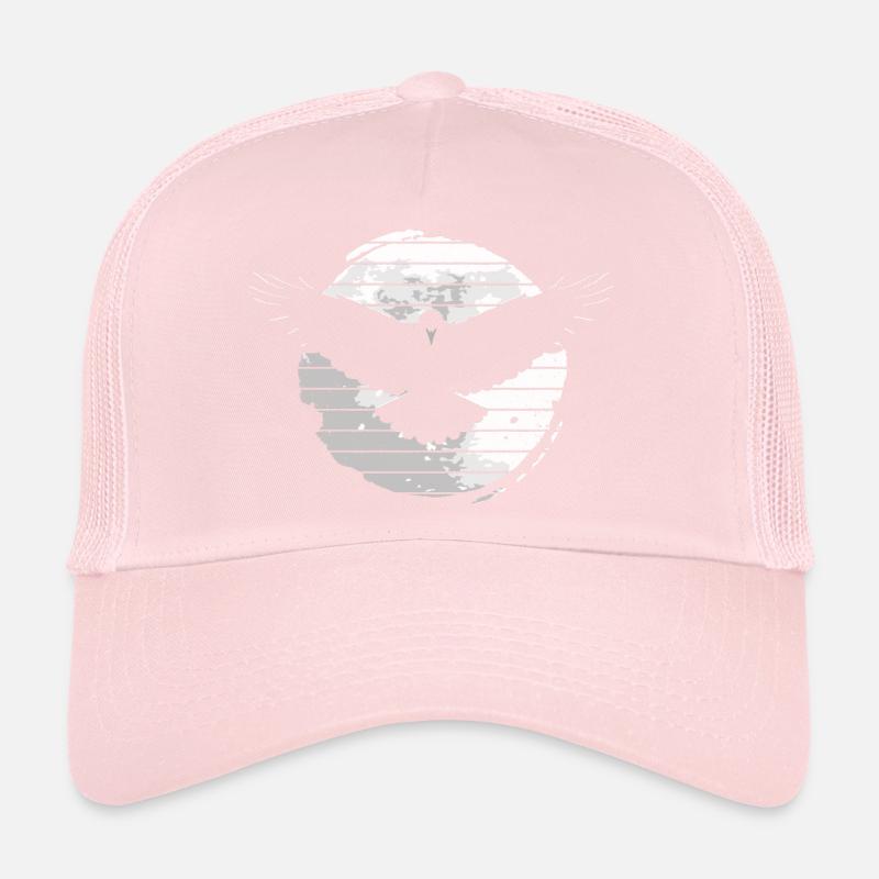 Oiseau corbeau corbeau au clair de lune Casquette trucker 